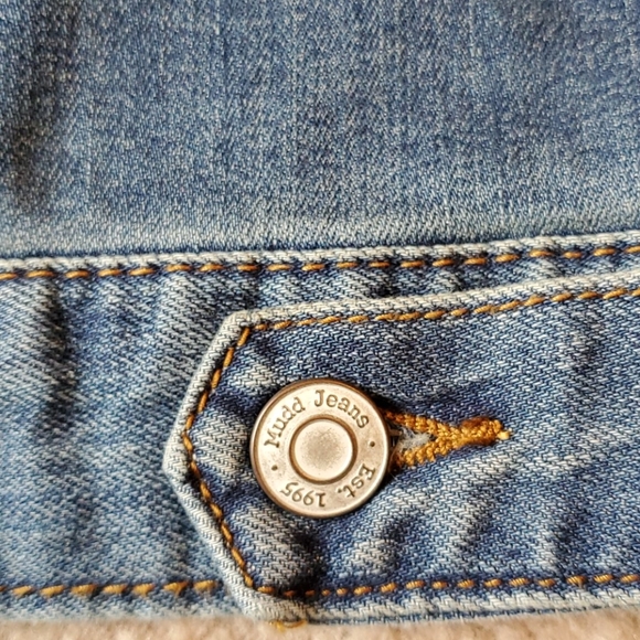 Mudd destructed denim jean jacket size Large - Picture 13 of 13